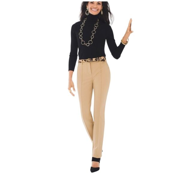 Chico's Slimming Elyse Pants khaki Size .05 (Small/6) - Picture 1 of 7